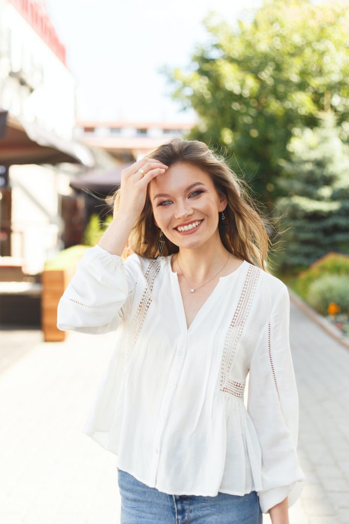 Beautiful young woman smiling